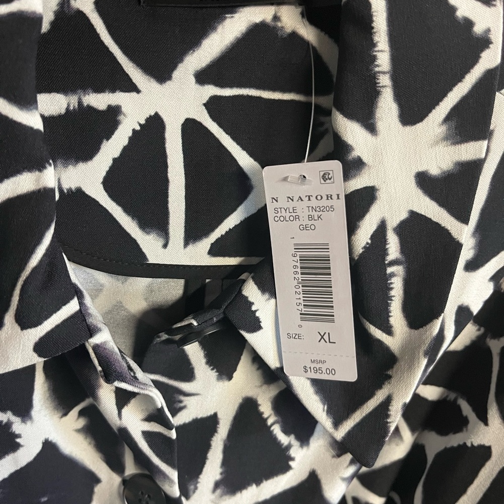 Natori NWT Black and White Geometric Jumpsuit - Picture 4 of 4